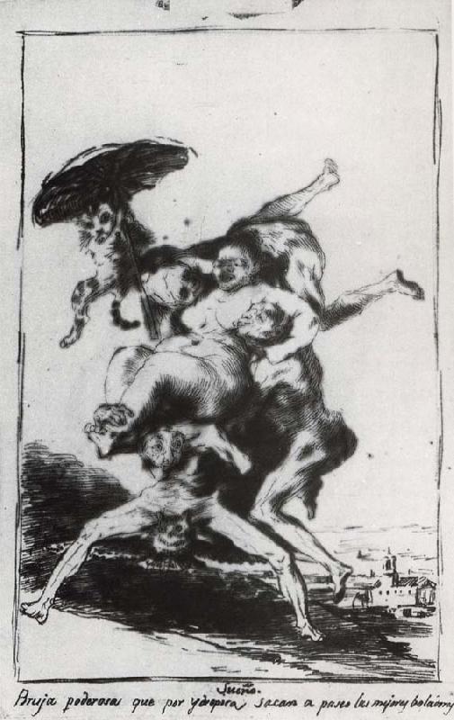Francisco Goya Bruja poderosa que por ydropica Sweden oil painting art